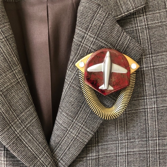 Vintage Airplane Pin/Brooch, Original Design -One of a Kind - Picture 4 of 6